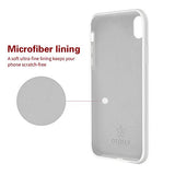 OTOFLY Funda de goma de gel de silicona líquida a prueba de golpes para iPhone Xs/iPhone X, antiarañazos y huellas dactilares, compatible con iPhone X/iPhone Xs de 5.8 pulgadas (2018), color blanco