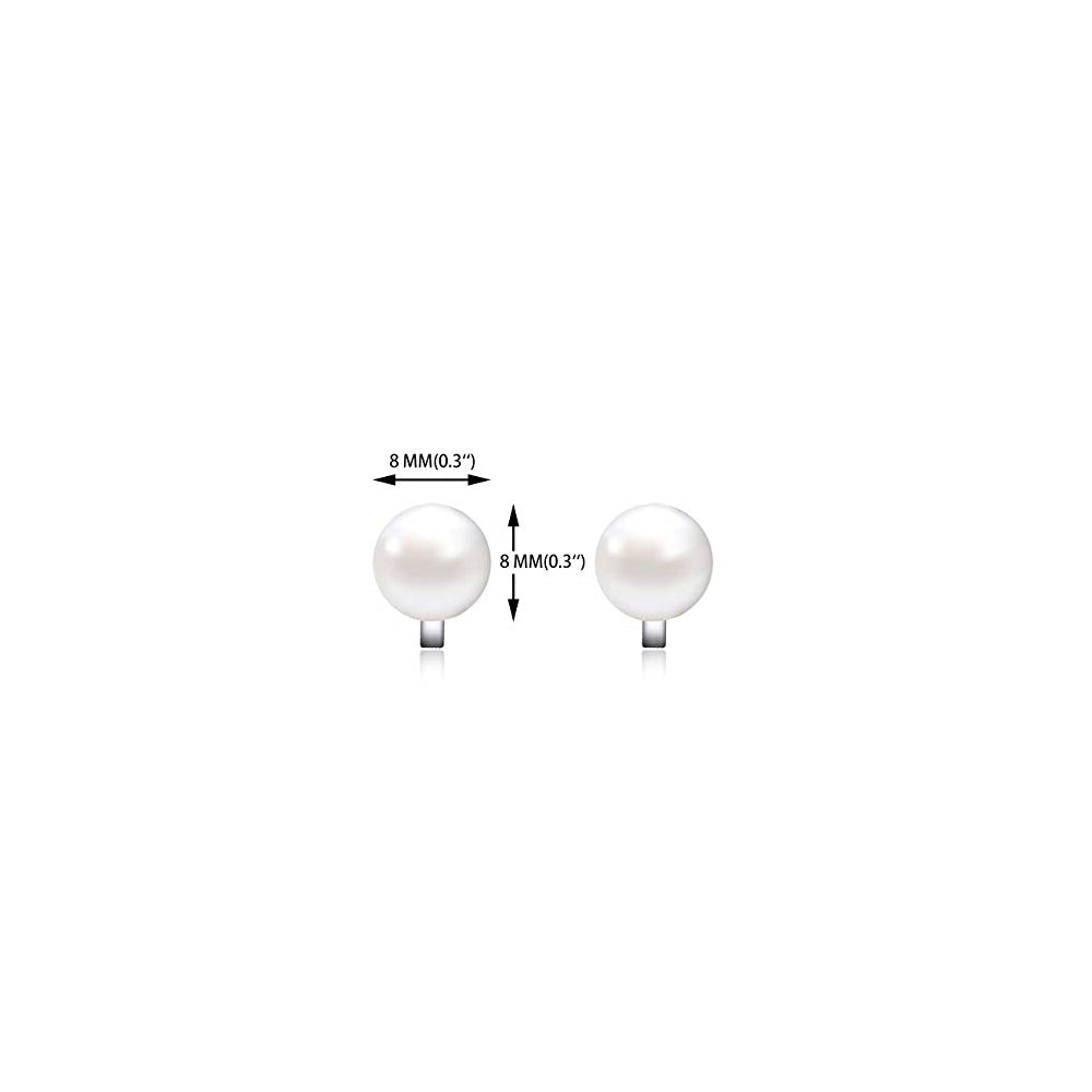 Aretes de perlas de agua dulce para mujeres y niñas