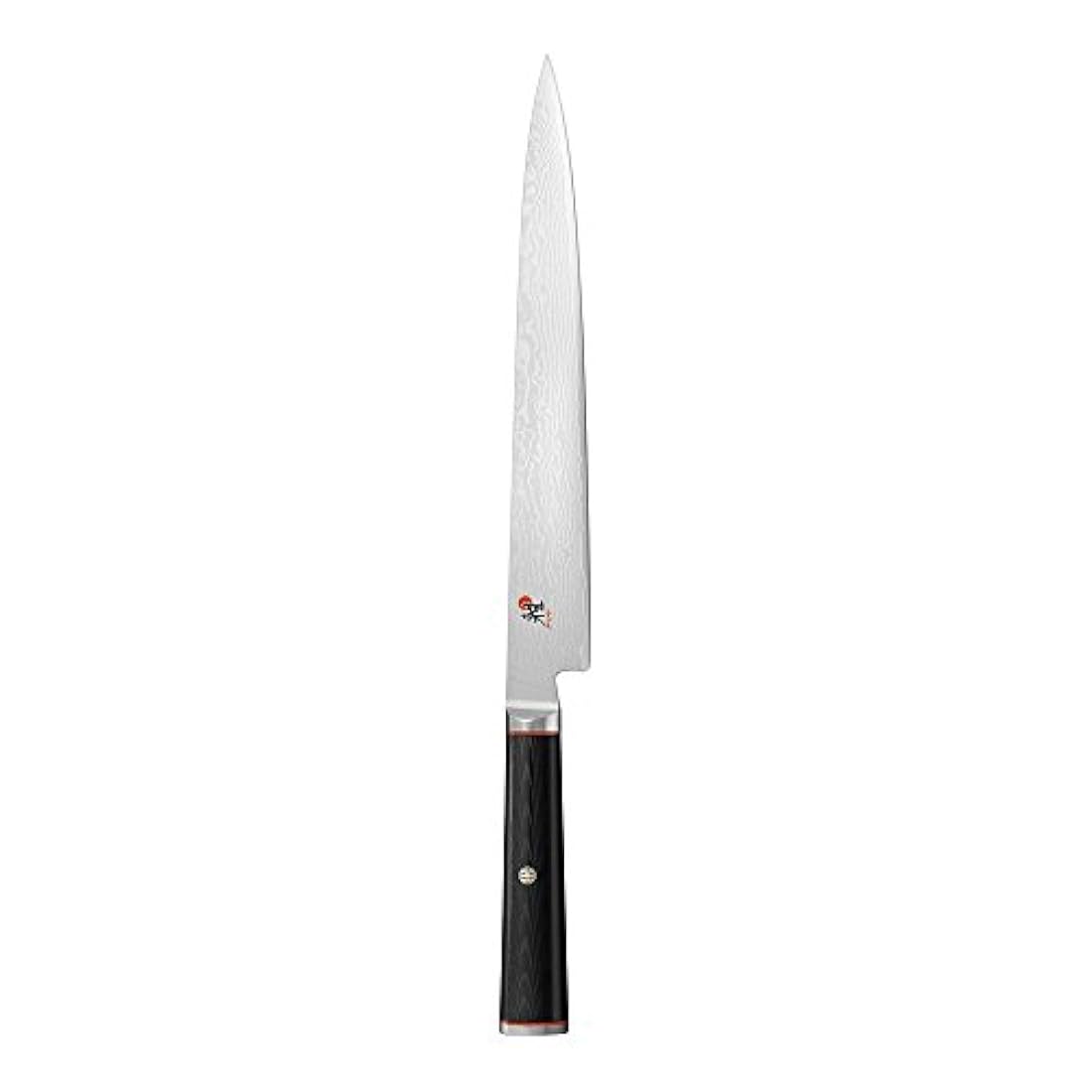 Cuchillo para rebanar, tamaño mediano, negro con acento