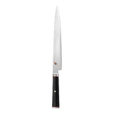 Cuchillo para rebanar, tamaño mediano, negro con acento