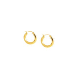 Aretes de aro gruesos chapados en oro