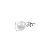 Aretes de perlas de plata hipoalergénicos para mujeres