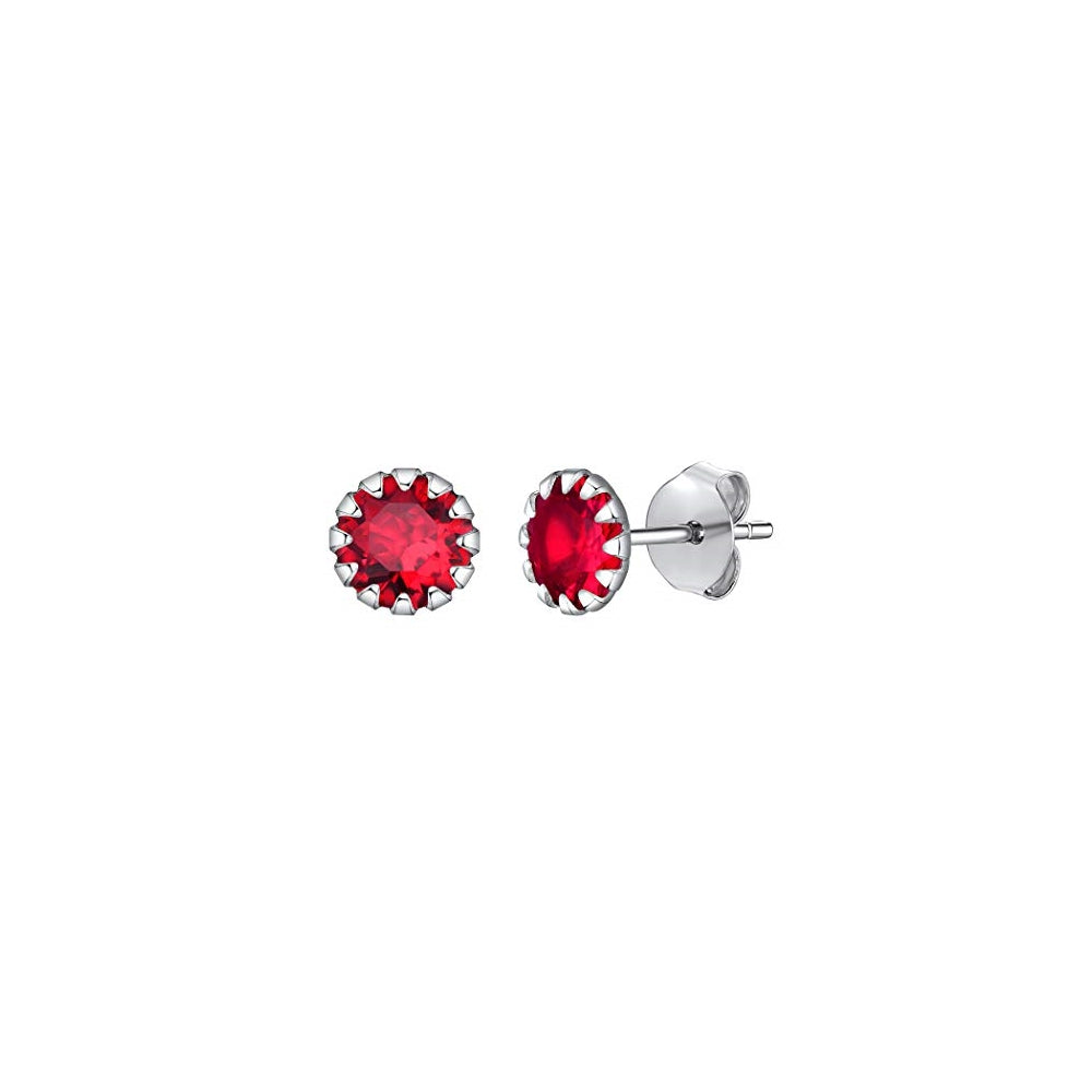Aretes de plata con colgante de piedra natal infinita