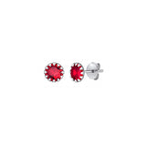Aretes de plata con colgante de piedra natal infinita
