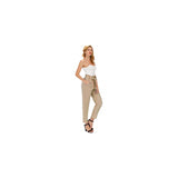 Pantalones de mujer con bolsillos, cintura alta Talla M