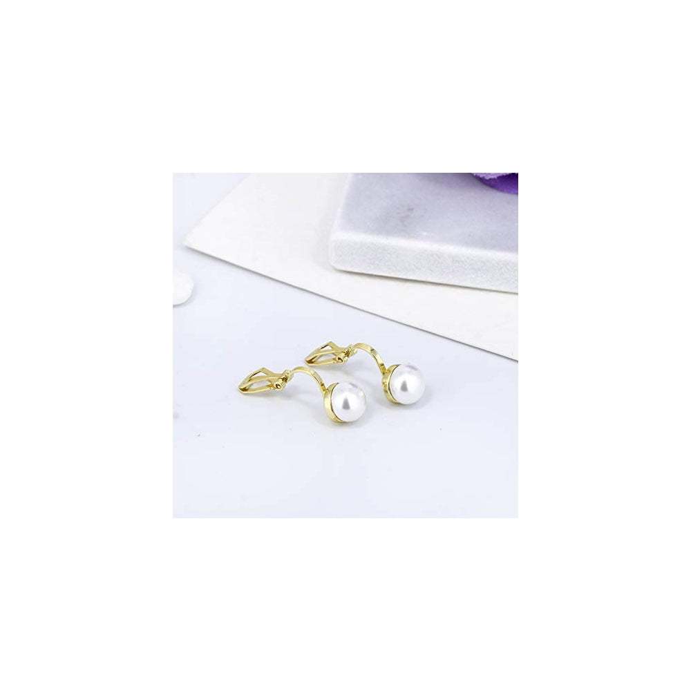 Aretes de perlas de agua dulce para mujeres
