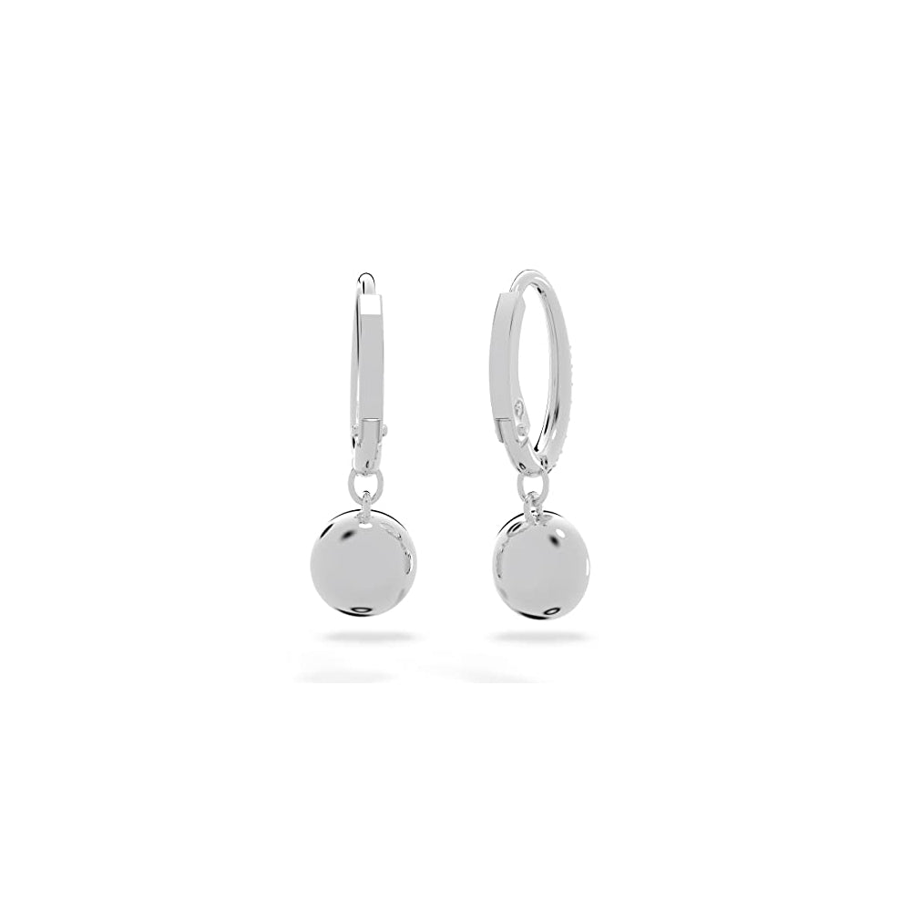 Aretes de cristal angelical acabado en tono rodio
