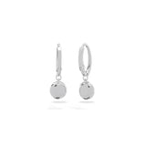Aretes de cristal angelical acabado en tono rodio