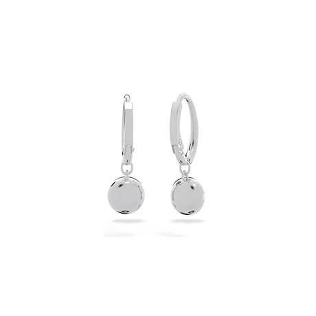 Aretes de cristal angelical acabado en tono rodio