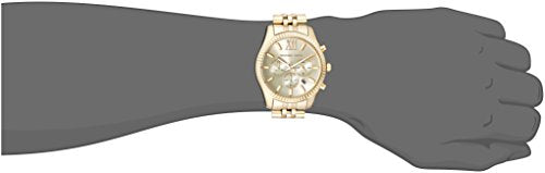 Reloj de acero inoxidable en tono dorado