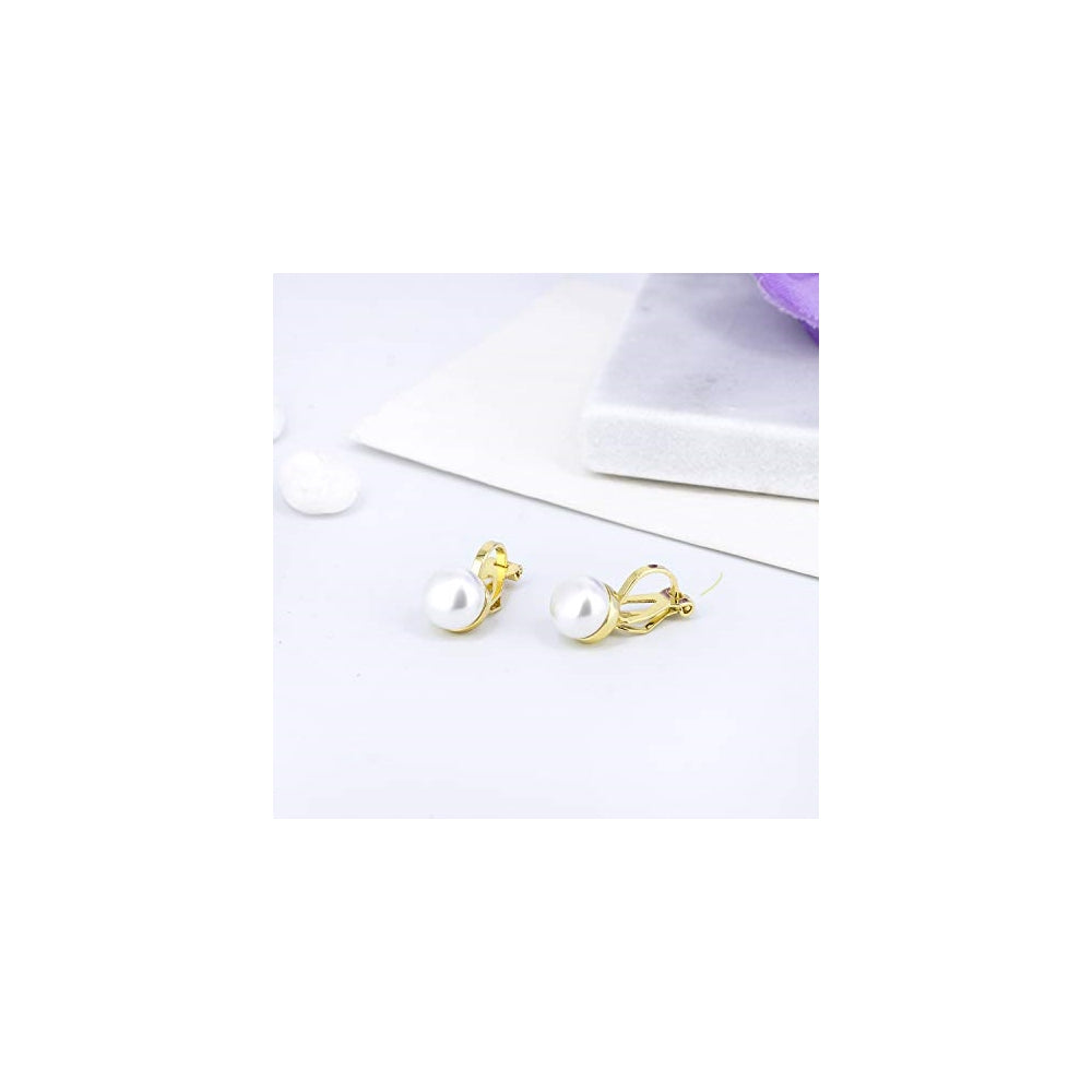 Aretes de perlas de agua dulce para mujeres