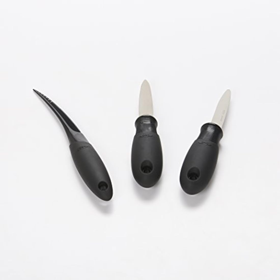 Cuchillo para ostras con mango antideslizante, 7, Negro.