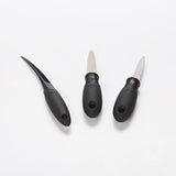 Cuchillo para ostras con mango antideslizante, 7, Negro.