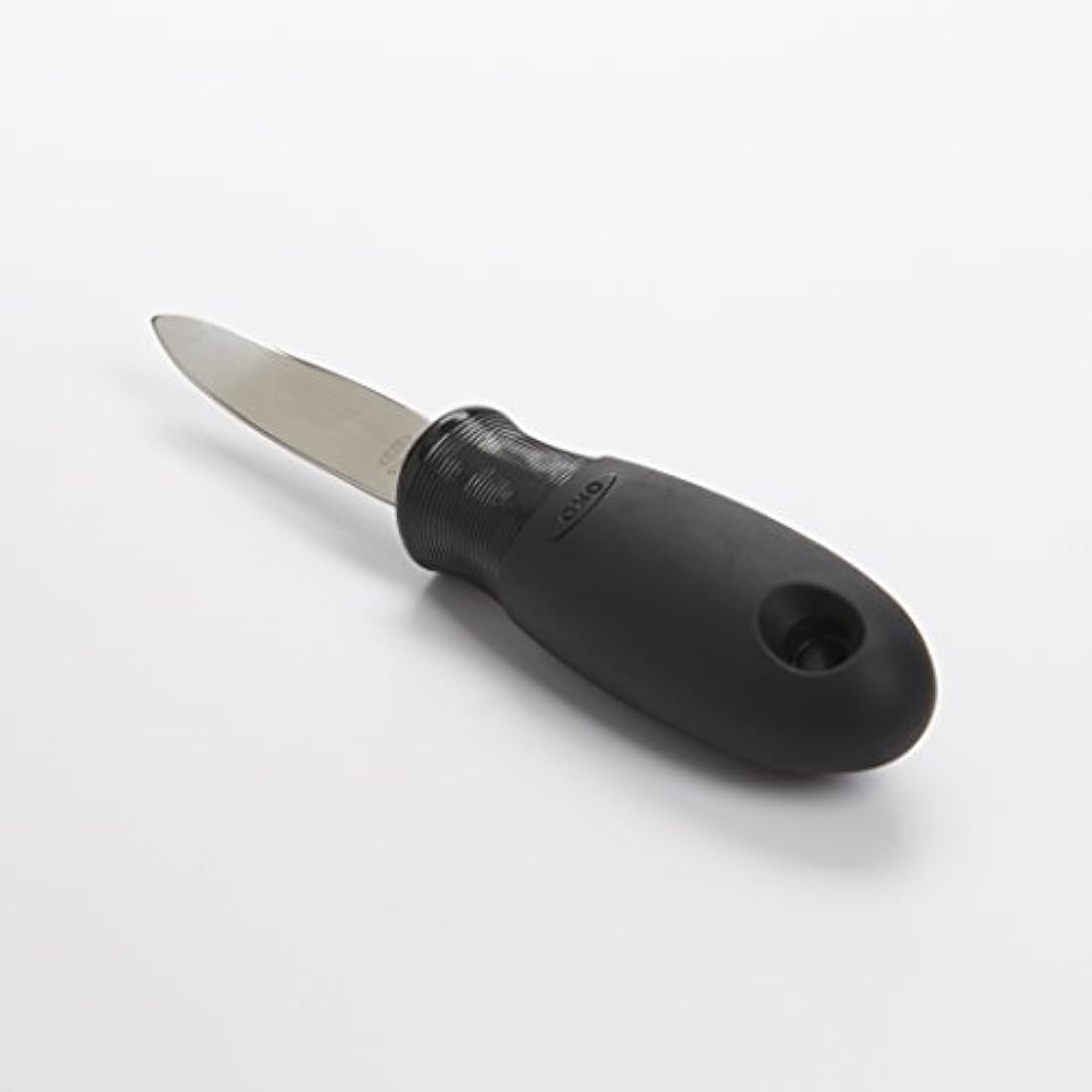 Cuchillo para ostras con mango antideslizante, 7, Negro.