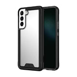 Funda para Galaxy S22 Plus de grado militar con protector de pantalla de vidrio templado, color negro