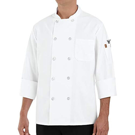 Chef Designs Men's Rk Ten Pearl Button Chef Coat