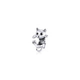 Pulseras de plata de ley 925 con diseño gato