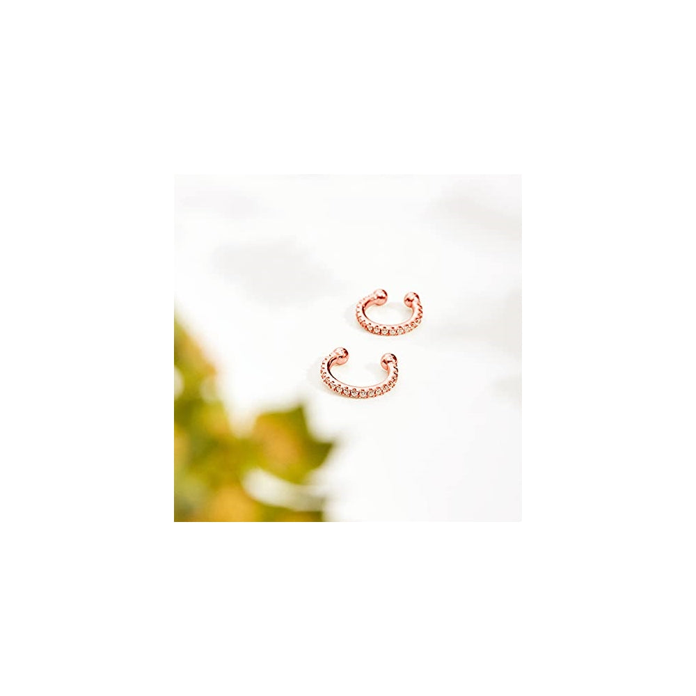 Aretes de plata chapados en oro para mujer