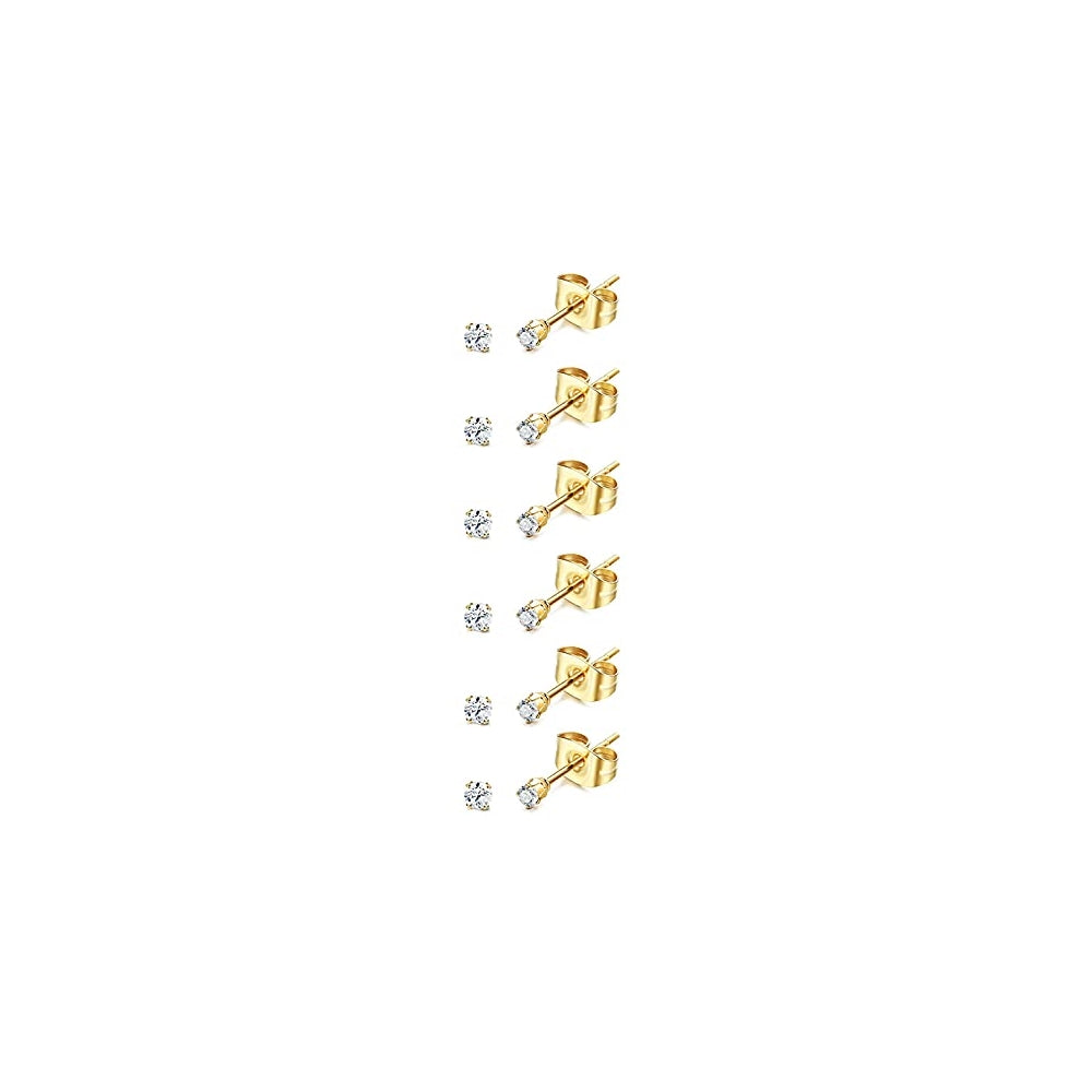 Aretes de bola pulidos rellenos de oro