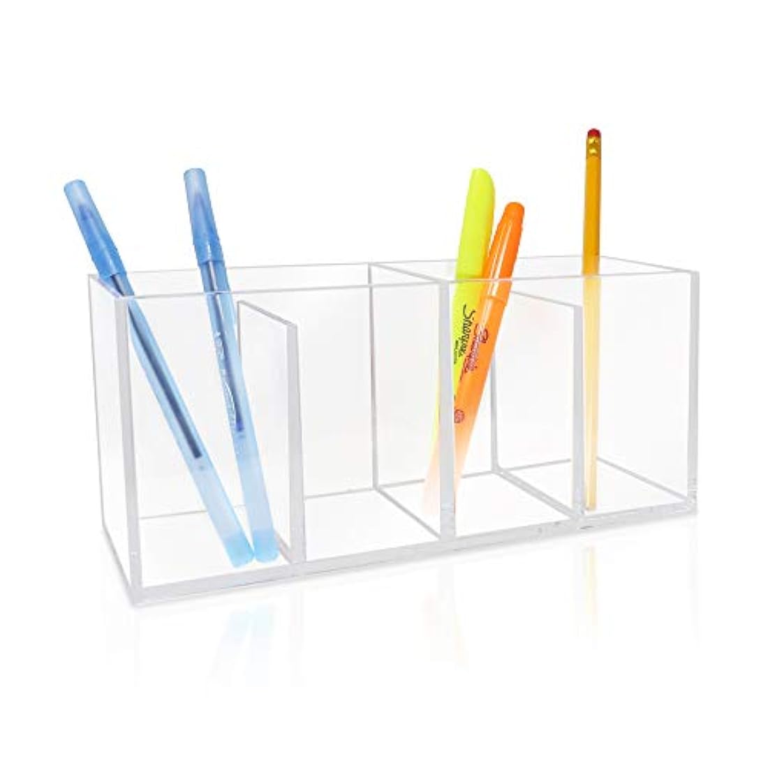 Organizador acrílico transparente de 4 compartimentos