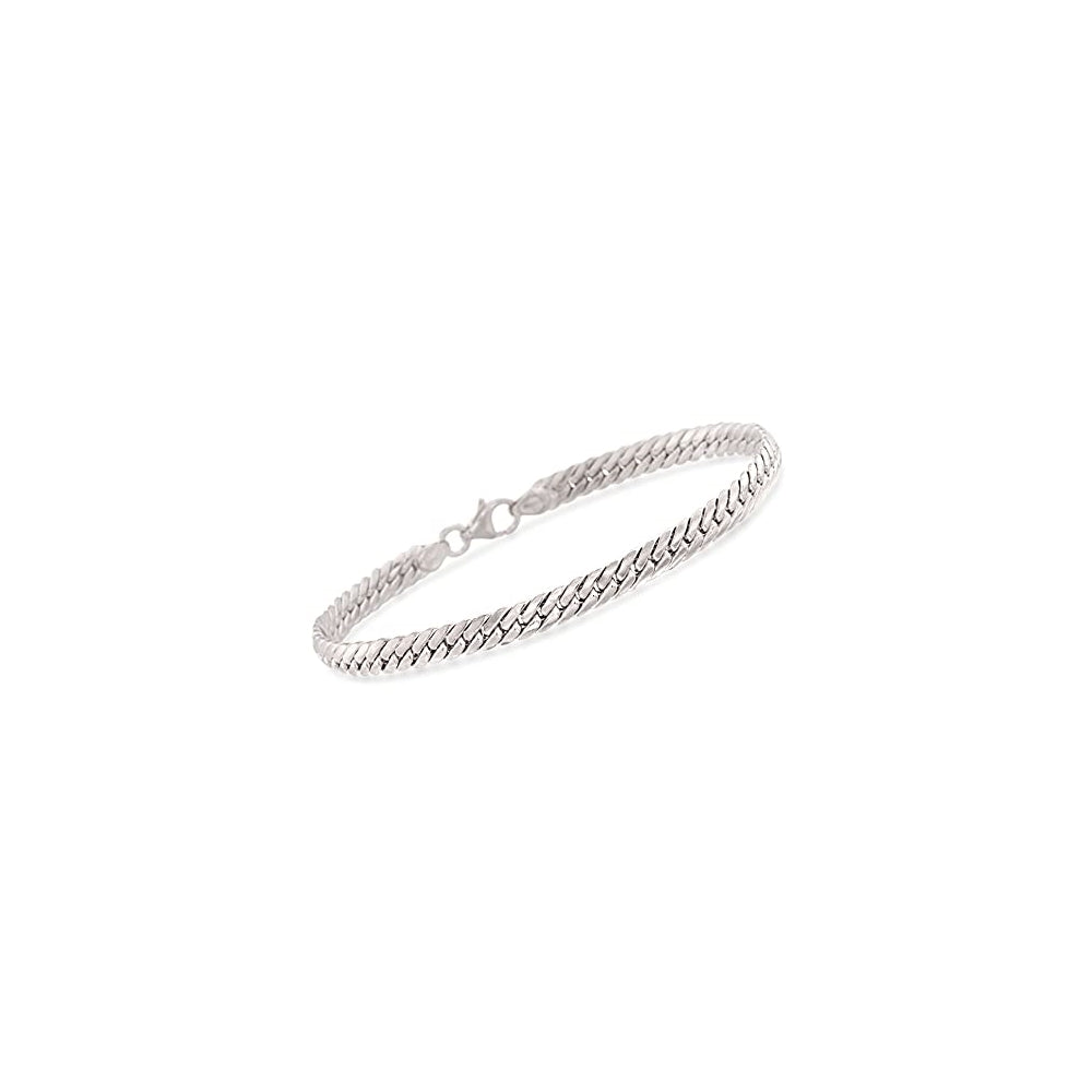 Pulseras italiana de eslabones cubanos de oro de 14 quilates