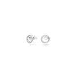 Aretes pequeños con forma de círculo para mujer