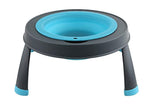 Alimentador sencillo para mascotas pequeño gris / azul