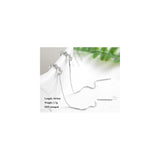 Aretes colgantes de plata con forma de onda para mujeres