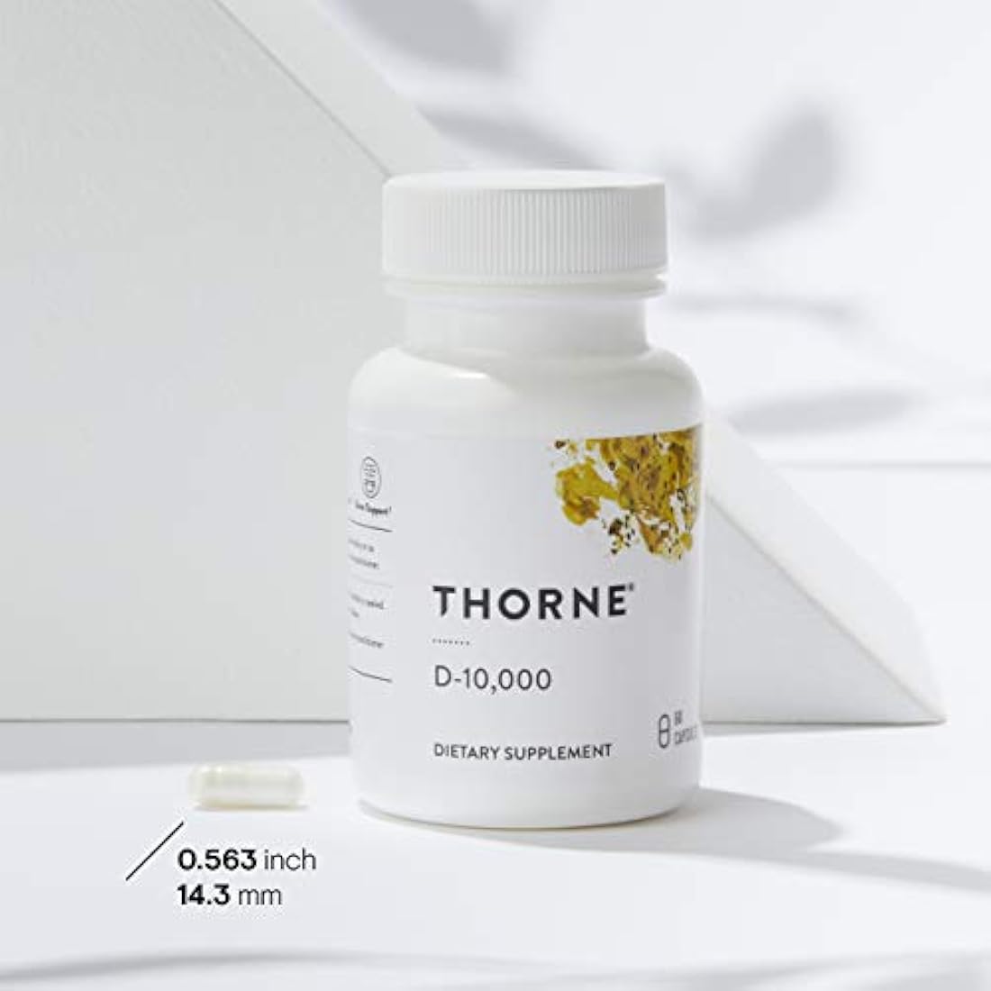 Suplemento alimenticio con vitamina D-10,000 y vitamina D3 (10,000 IU) para unos huesos y músculos sanos (60 cápsulas), de Thorne Research , D148, 1