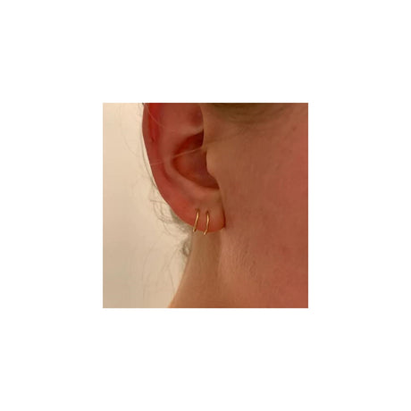 Aretes de aro dobles para mujeres