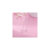 Aretes de plata con borla para mujer