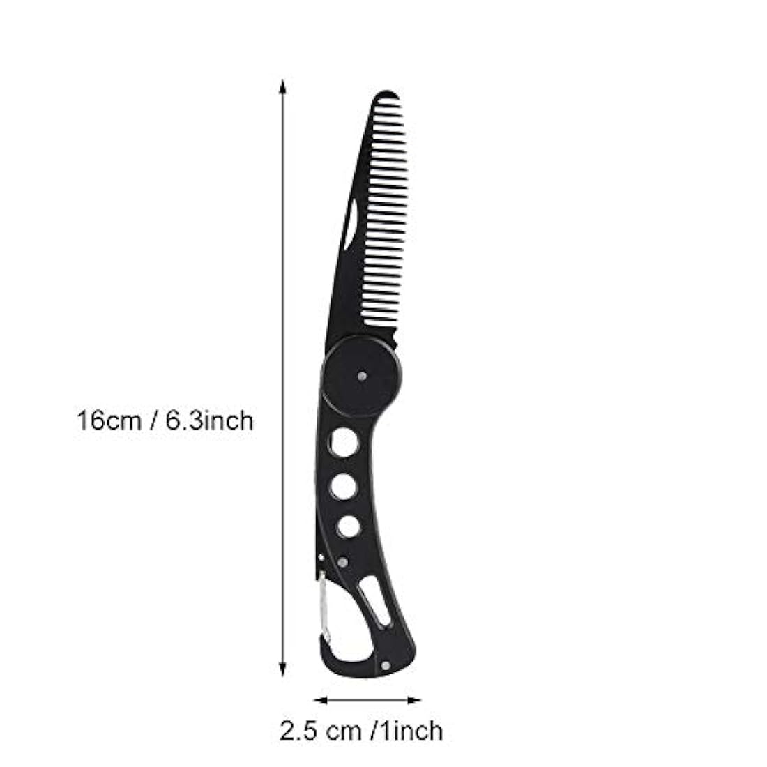 Peine plegable para barba de acero inoxidable Delaman