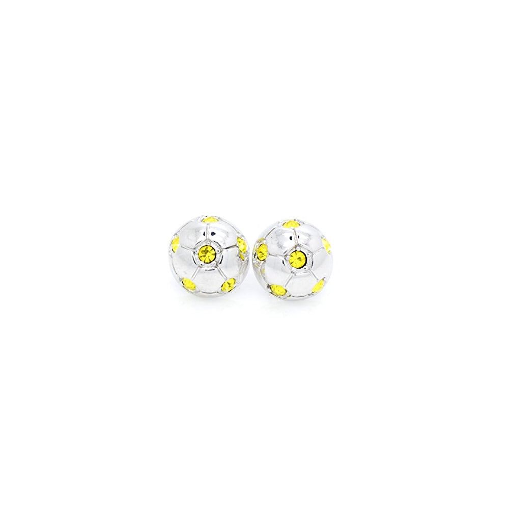 Aretes  de bola de fútbol con diseño para mujeres