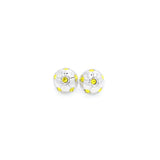 Aretes  de bola de fútbol con diseño para mujeres