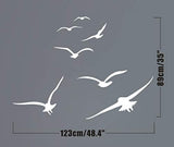 Pegatinas de pared para pájaros voladores, vinilos para pájaros