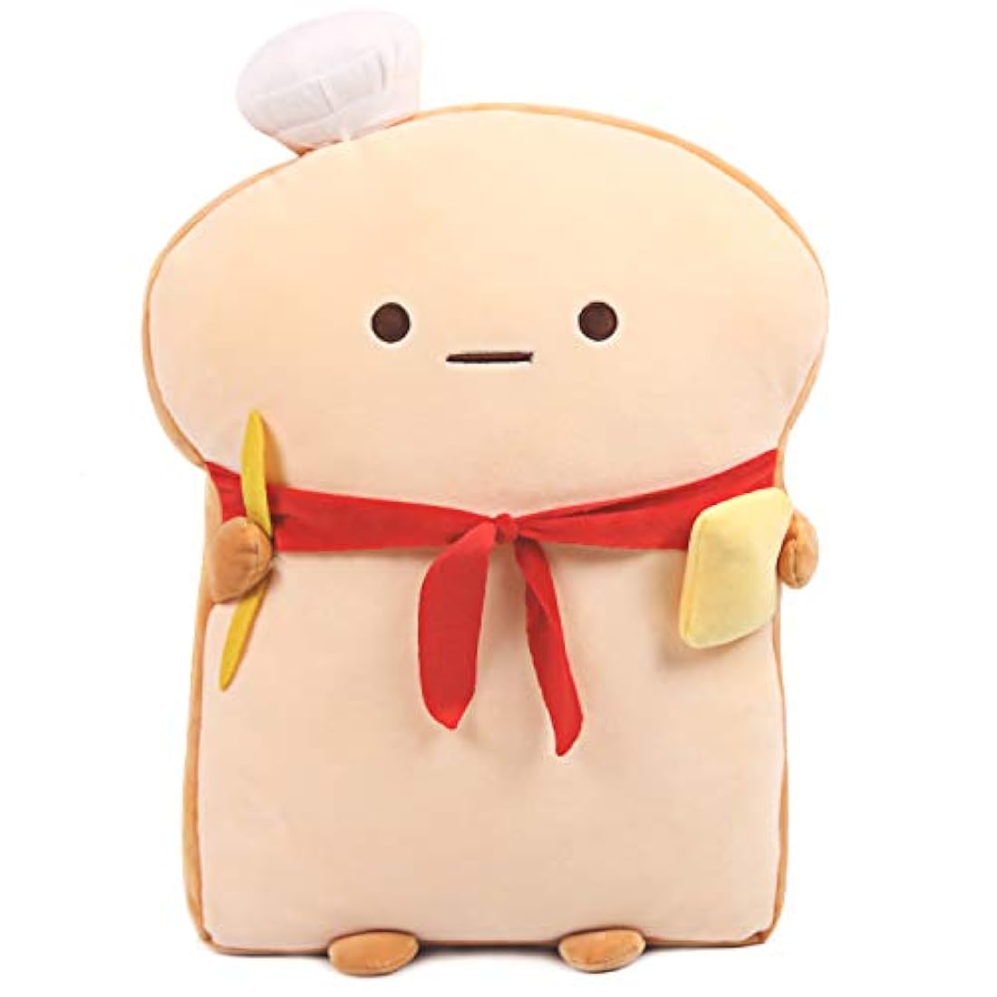 Peluche de pan con bufanda roja