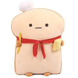 Peluche de pan con bufanda roja