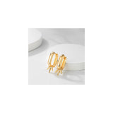 Aretes de aro pequeños dorados hechos a mano