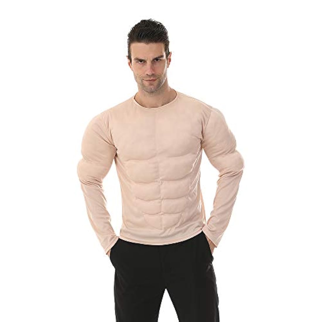Disfraces - Camisa muscular para hombre, culturista