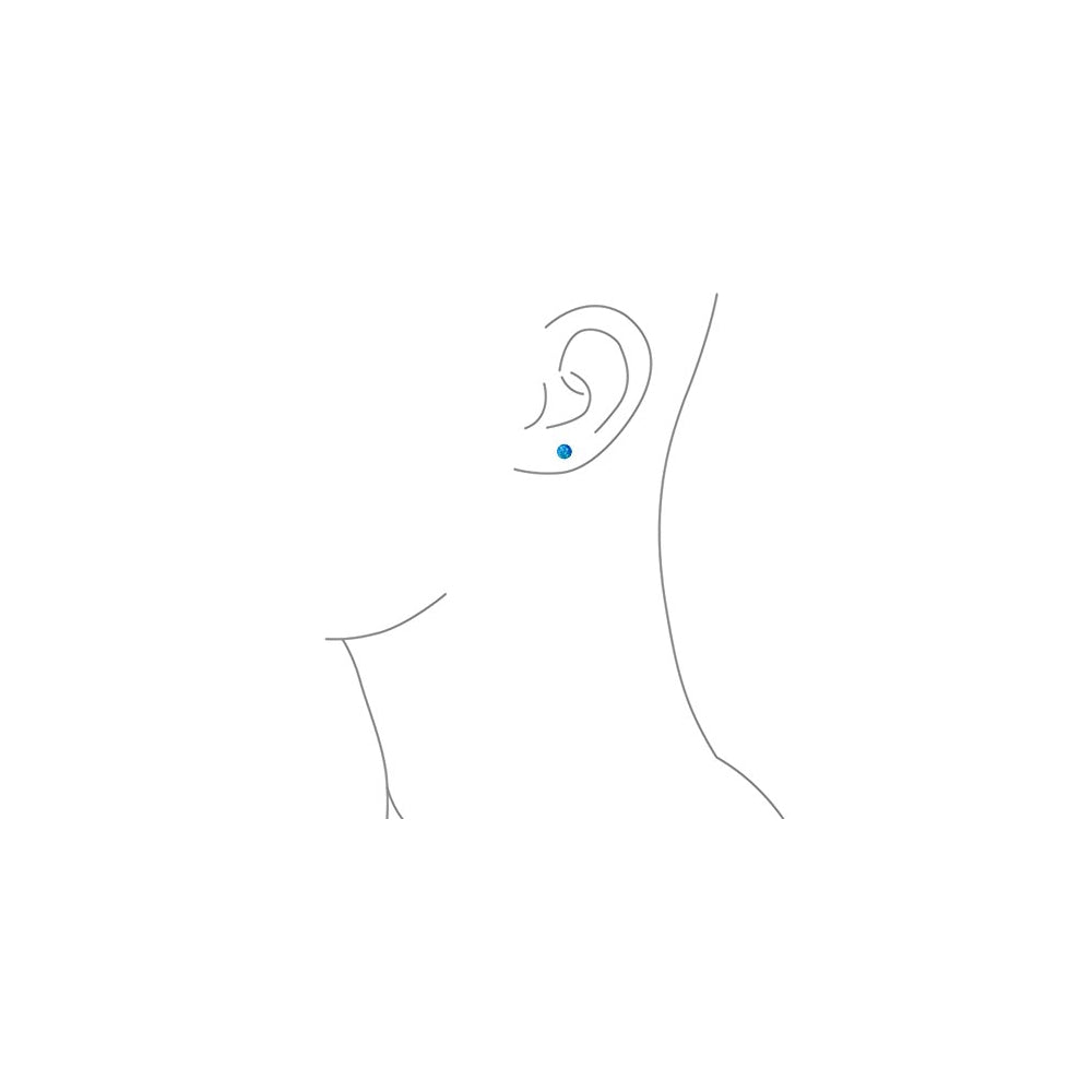 Aretes  simple de cuentas redondas para las mujeres
