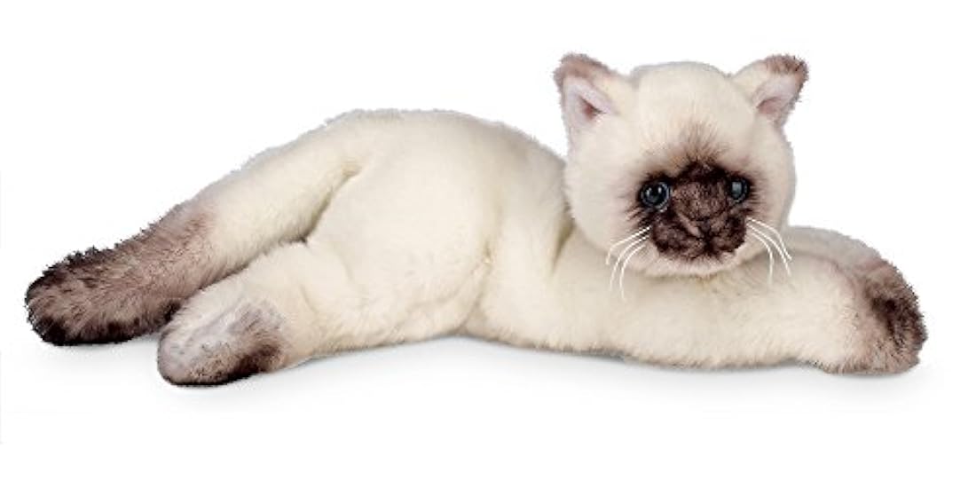 Bearington Cleo – Gato de Siamese de peluche, 15.0 