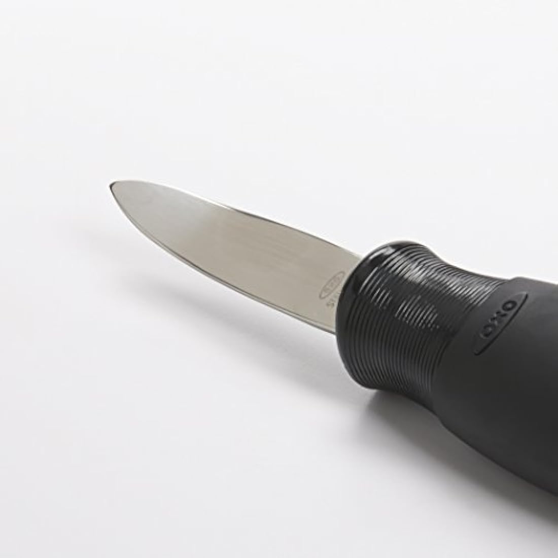 Cuchillo para ostras con mango antideslizante, 7, Negro.