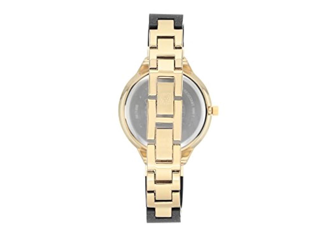 Anne Klein - Reloj de pulsera de resina con cristales