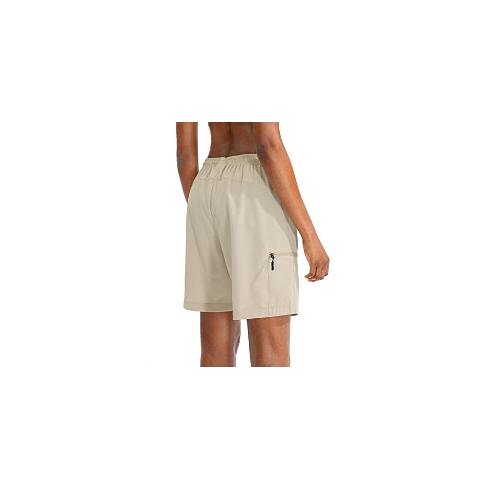 Shorts cortos de senderismo para mujer talla 3XL Caqui