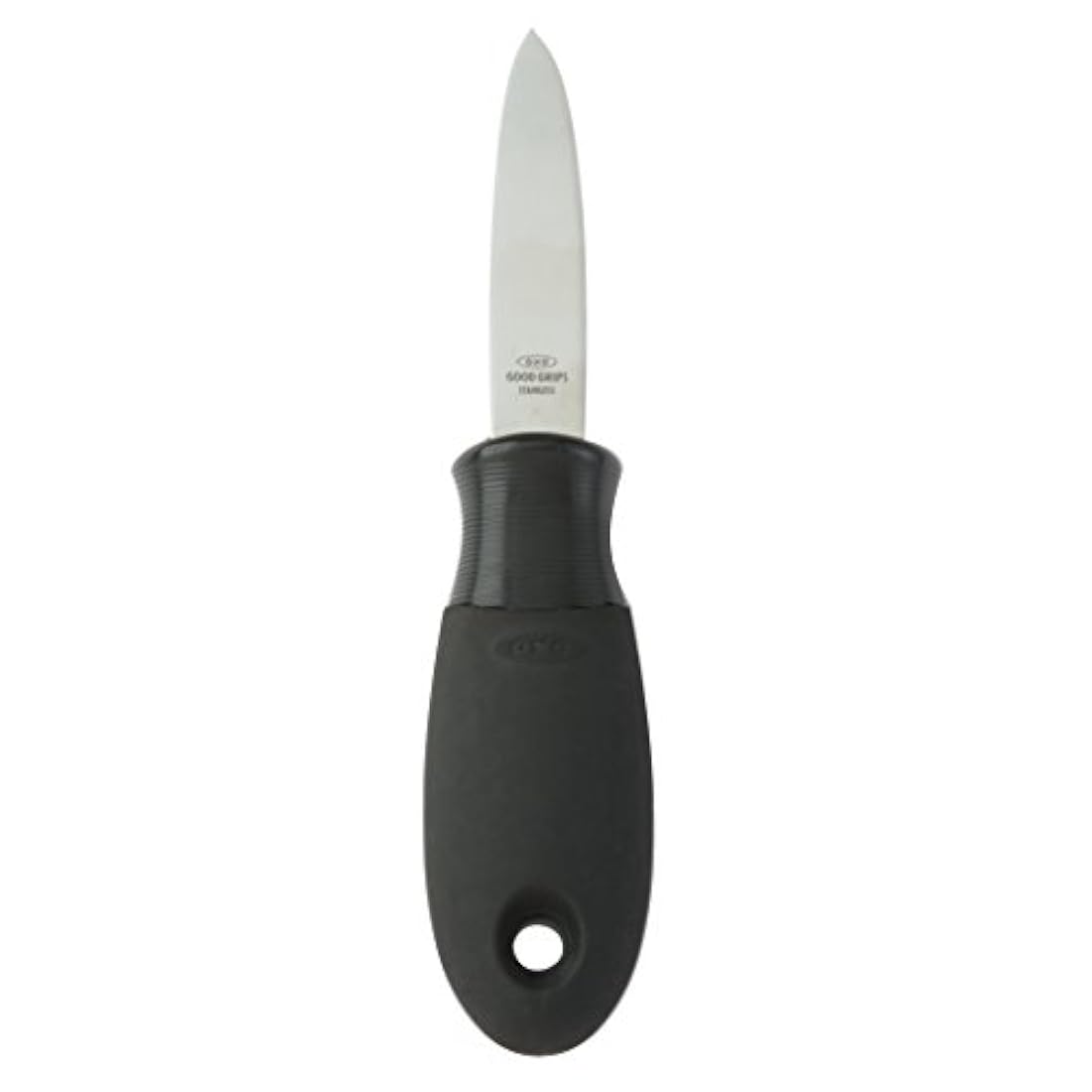 Cuchillo para ostras con mango antideslizante, 7, Negro.