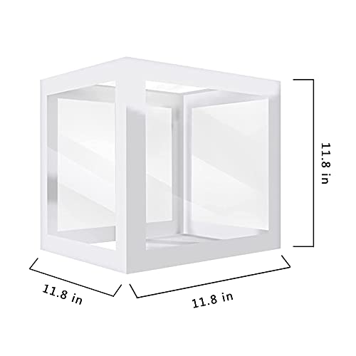 Cajas de bebé con letras para baby shower, decoraciones transparentes para baby shower, cajas de bloques transparentes para globos de fondo para baby shower y fiesta de cumpleaños, 4 unidades