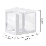 Cajas de bebé con letras para baby shower, decoraciones transparentes para baby shower, cajas de bloques transparentes para globos de fondo para baby shower y fiesta de cumpleaños, 4 unidades