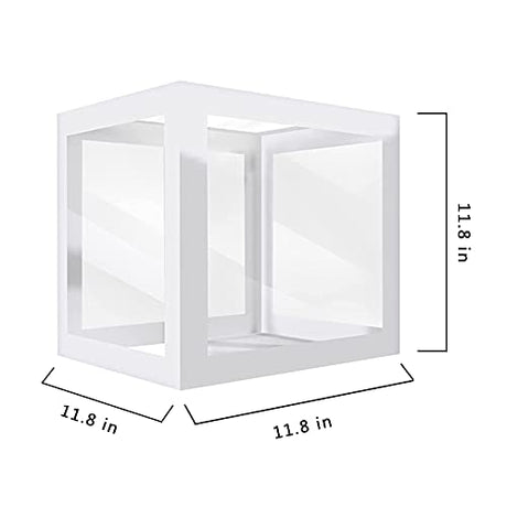 Cajas de bebé con letras para baby shower, decoraciones transparentes para baby shower, cajas de bloques transparentes para globos de fondo para baby shower y fiesta de cumpleaños, 4 unidades