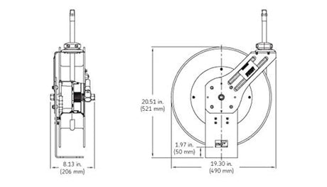 Lincoln Lubrication, Carrete de aire de 50' x 3/8.