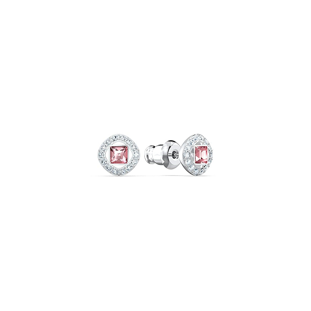 Aretes para mujer con cristales rosas